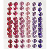 Stick on Round Faceted Rhinestone - Rhinestones - Sticky Back Rhinestones - Adhesive Gems