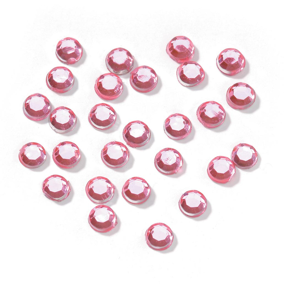 Acrylic Rhinestones - Loose Rhinestones - Pink Rhinestones - Small Rhinestones