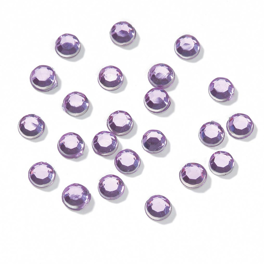 Acrylic Rhinestones - Loose Rhinestones - Purple Rhinestones - Small Rhinestones