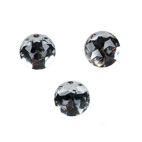 Round Acrylic Faceted Rhinestones - Round Top Faceted Flat Back Rhinestones