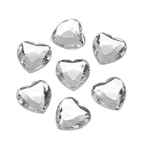 Rhinestone Hearts - Faceted Rhinestone Hearts - Acrylic Heart Rhinestones