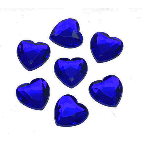 Rhinestone Hearts - Faceted Rhinestone Hearts - Acrylic Heart Rhinestones