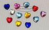 Flatback Rhinestone Hearts - Rhinestone Hearts - Faceted Rhinestone Hearts - Acrylic Heart Rhinestones