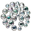 Round Faceted Rhinestones - Round Acrylic Faceted Rhinestones - Round Top Faceted Flat Back Rhinestones