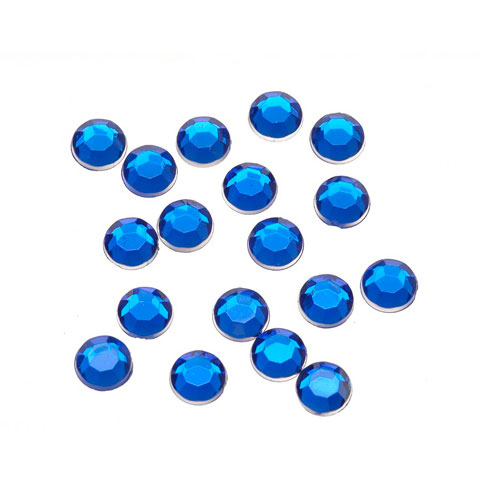 Smooth Top Faceted Rhinestones - Round Acrylic Rhinestones - Smooth Top Faceted Flat Back Rhinestones