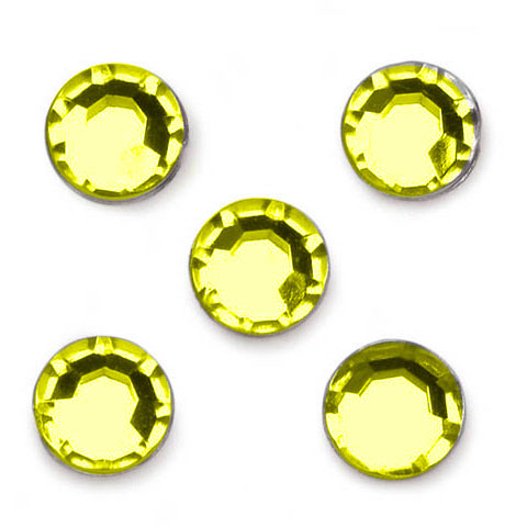 Smooth Top Faceted Rhinestones - Round Acrylic Rhinestones - Smooth Top Faceted Flat Back Rhinestones