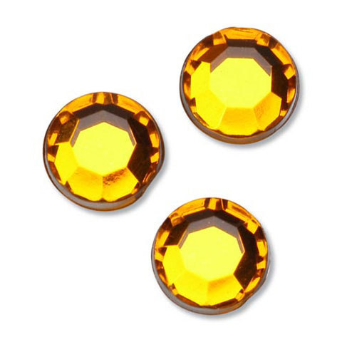 Smooth Top Faceted Rhinestones - Round Acrylic Rhinestones - Smooth Top Faceted Flat Back Rhinestones