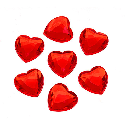 Flatback Rhinestone Hearts