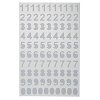 Number Stickers - White Holographic Glitter - Scrapbooking Stickers