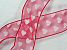 Wired Ribbon - Red With White Hearts - Wired Ribbon -