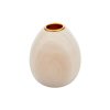 Wood Candle Holder - Round Vase Shape - Wood Candle Holder