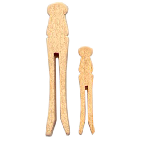 Flat Wooden Doll Clothes Pins