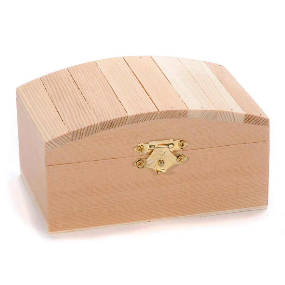 Wooden Box with Lid - Hinged Wooden Box - Small Wooden Box with Lid