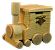 Unfinished Wooden Train Hinged Box - Train Box - Wood Train Box