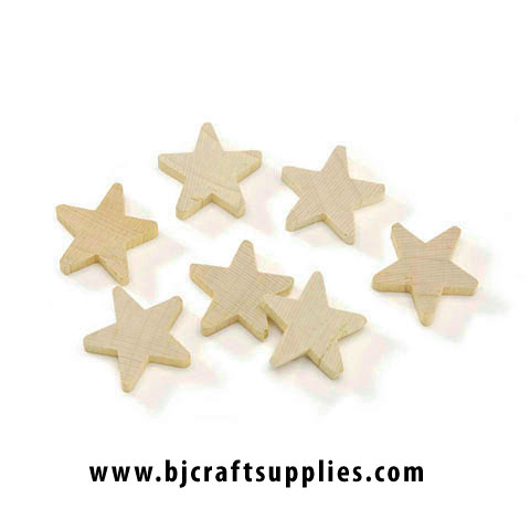 Small Wooden Cutouts - Wood Stars