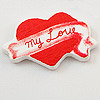 Valentine Heart Cutout with Banner - Small Wooden Heart Cutouts