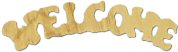 Unfinished Wooden Welcome Cutout - Wooden Welcome Cutout